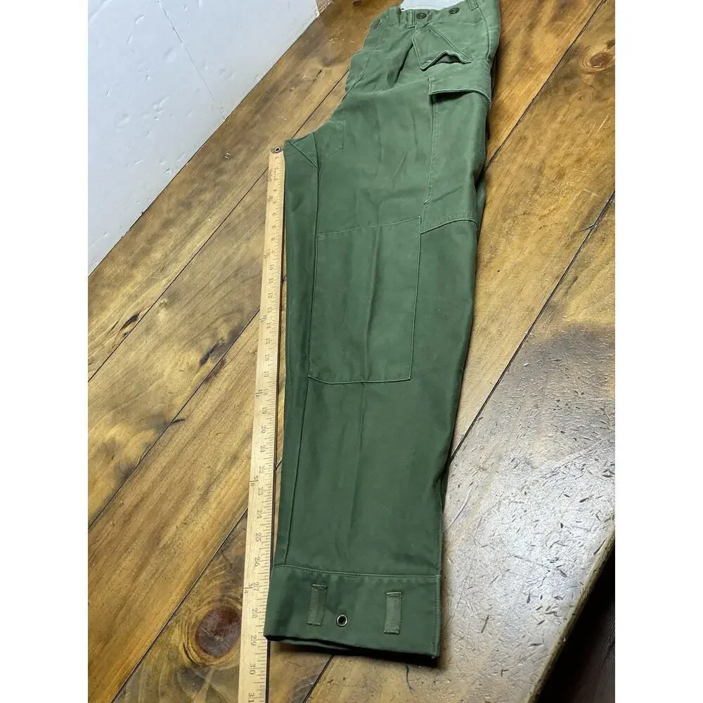 Vintage Swedish Army Ankle Cargo Fatigues Green D92 29x29 - Picture 12 of 12